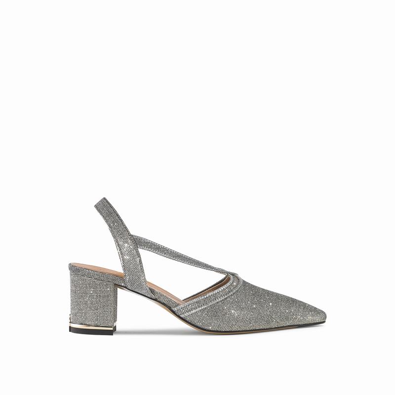 Russell & Bromley Xtatic Womens Stretch Slingback Metallic |GHB2841UY|